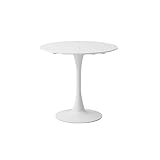 JZGORC Mesa de Comedor Redonda Moderna, Mesa de Comedor Informal, Mesa de Comedor Redonda de 80 cm, Adecuada para 2-4 Personas, Sala de Estar, Comedor, Cocina, Cafetería