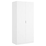 DEKIT GRUPO RIMOBEL Armario ropero 2 Puertas, Madera de ingeniería, Blanco, 81x184x52 cm