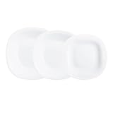 Luminarc Carine Blanco Vajilla Opal 18 Piezas - 6 Personas