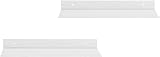 YUET 2 Piezas Estanterias de Pared, Aluminio 40cm Blanco, Estante Pared Montados en la Pared, Estantes para Ducha, Estantes flotantes de Pared, Baño, Cocina, Sala de Estar, Oficina, Salón