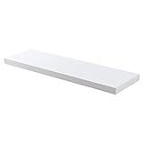 Acomoda Textil – Estantería para Pared 3 Diferentes Tamaños. 1 Balda Flotante Decorativa de Madera con Fijación Invisible, para Dormitorio, Cocina, Baño y Oficina. (Blanco, 50x22,8x3,4 cm)