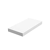 VASAGLE Estante de Pared, Estante Flotante, 20 x 40 x 3,8 cm, Balda de Pared para Marcos de Fotos, Decoración, para Salón, Estudio, Cocina, Blanco Clásico LWS24WT