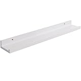 IBUYKE RF GB545W - Estantería flotante en forma de U (30/45/60/90 cm, estilo vintage, para decoración, salón, dormitorio y oficina), Blanco
