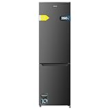 Cecotec Frigorífico Combi Bolero CoolMarket Combi 250 Dark D. Compresor Inverter Plus Frigorífico Combi Dark Inox 180X55Cm, 250L, No Frost, Clase D, Multi Air Flow, Fast Cooling Y Cajón Humidity Box