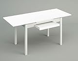 ASTIMESA Alas Laminado Mesa de Cocina, Metal, Blanco, 110x70cm