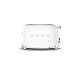 SMEG Tostador TSF01WHEU, 950 W, Acero, De plástico, 2 Ranuras, Blanco