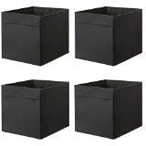 Ikea DRONA – Caja, Negro 33 x 38 x 33 cm (para Expedit Juego de estantes, 4 unidades, negro, 4 - Pack