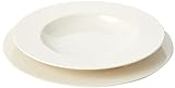 Villeroy & Boch - Set de platos Twist White para hasta 6 personas, 12 piezas, elegante juego de vajilla de porcelana premium, blanco, apto para lavavajillas