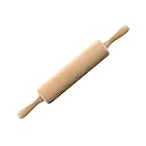 Zenker Rodillo de Amasar con Rodamientos, Rodillo de Repostería para hacer Pan, Masa de Pasta, Pizza y Galletas, Fabricado en Madera de Haya, Color Natural, 44.5 x 6 x 6 cm, 1 ud