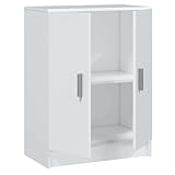 Miroytengo Armario Auxiliar Bajo Cocina Despensa Lavanderia Multiusos 2 Puertas Abatibles Color Blanco 59x80 cm