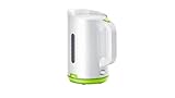 Hervidor de agua - Braun WK1100WH, 1.7 l, 2200 W, Plástico, Tapa abatible, Libre BPA, Blanco y verde