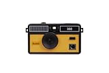 Kodak i60 Cámara de película Reutilizable de 35 mm, Estilo Retro, sin Enfoque, Flash Integrado, Prensa y Flash emergente (Amarillo)