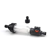 0XBIT Filtro Limpiador Alta Presión, Prefiltro Agua 3/4 Pulgadas, con Dos Conectores de Manguera, Filtro de Agua para Jardin para Hidrolimpiadoras, Bombas de Jardín, Caravanas y Autocaravanas