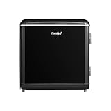 Comfee' RCD50BL2EURT(E) Mini Refrigerador de una sola puerta, 47L, Diseño Retro, con Compartimento Enfriador, Termostatos Ajustables, Bajo Ruido, Ideal para Hogar y Oficina, Negro