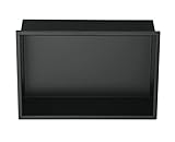Nicho de pared de acero inoxidable NT203010X - Estante empotrable de 20 x 30 x 10 cm (ancho x alto x fondo), estante de ducha ideal flexible para empotrar -negro