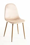 Regalos Miguel - Sillas Comedor - Silla Teok Terciopelo - Beige