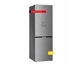 Corberó - Frigorífico Combi No Frost | CCH18024X | Capacidad 253 L | Color Inox | Luz LED | Crisper | Estantes de Cristal | 40 Db | Eficiencia Energética E, Plateado