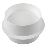 Válvula de retención de ventilador de PVC blanco,Tapón de tiro de cocina de campana extractora,Para válvula de cocina de baño Amortiguador de corriente de tubo redondo (120 mm)