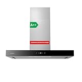Corberó - Campana Decorativa Horizontal | 90 cm | ATHABASCA9100XB | Caudal 1000 m3/h, 230W, 3 Velocidades, Filtro Aluminio 3 Capas, Filtro Carbón | Eficiencia Energética A++ | Inox