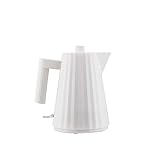 Alessi Plissé MDL06/1WUK - Hervidor Eléctrico de Design, en Resina Termoplástica, Enchufe Inglés 2400W, 100cl, Blanco