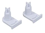 DEKAROX Juego de 2 bisagras de puerta para Bosch Siemens 169301 00169301 Miele 5384490 plástico blanco eje 25 x 15 x 15 mm para frigorífico congelador bisagra