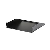 StarTech.com Estante Bandeja Cantilever 2U para Armario Rack de Servidores de 19 Pulgadas - Profundidad Fija de 18 Pulgadas (457,2mm) - 56kg de Carga - en Acero de Servicio Pesado - Negro (CABSHELFHD)