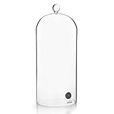 Lacor - 61812 - Campana para Ahumador de Cócteles, Tapa de Cristal con Válvula, Vidrio Borosilicato, Max. 200ºC, Ø12.5 cm, Alto: 26.5 cm