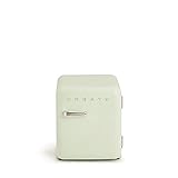 CREATE / RETRO FRIDGE 50 SILVER/Frigorífico verde pastel maneta plata / 85W, minibar, un estante, diseño retro, 50 cm, dos repisas, capacidad de 48L, bajo consumo, 50x44x49,8 cm