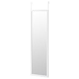 LOLAhome Espejo de Puerta Moderno de plástico de 35 x 125 cm Blanco