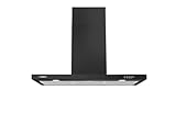 Corberó - Campana Decorativa Horizontal | 90 cm | VOSTOK960B | Pulsador | Caudal 647,7 m3/h | 165W | 3 Velocidades | 3 Filtros de Aluminio | Filtro Carbón | Eficiencia Energética A, Negro
