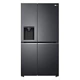 LG GSLV71MCLE, Clase E, 635 L, Frigorífico, Side-by-Side Side-by-Side, Eis-, Crushed Ice Water Sprender, Total No-Frost, DoorCooling+, LINEARCooling, Inverter Linear Compresor, Wi-Fi Matte Black