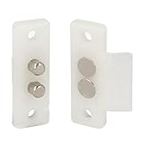 Amig - Conector Pasacorrientes para Puertas con 2 Bornes Mod. 2P - Amperaje Máximo: 2A - 48 x 16 mm - Permite el Paso de la Corriente Mientras la Puerta Está Cerrada - Nylon Blanco