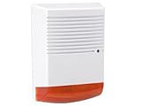 Velleman Sirena falsa con LED intermitente rojo, resistente a la intemperie, a batería, inalámbrica, IP44