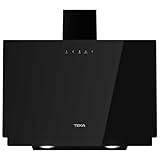 Teka DVN 67050 TTC BK - Campana Extractora de Pared 60 cm, Campana Decorativa Vertical, Panel de Control Táctil, Extracción Perimetral, 3 Velocidades + Intensiva, Luces LED, Color Negro