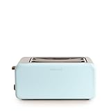 CREATE/TOAST RETRO XL/Tostadora Azul / 6 Niveles de potencia, bandeja recogemigas, termostato, descongelación, recalentar, 2 ranuras rebanadas anchas, 1500W