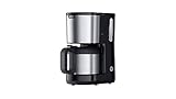 Braun PurShine KF1505 BK Cafetera de filtro, jarra térmica de acero inoxidable de 1,2 l para hasta 9 tazas, sistema OptiBrew, función antigoteo, cesta de filtro giratoria, apagado automático, 1000 W,