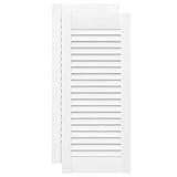 vidaXL Puerta de Armario de Lamas 2 uds Blanco 69x29,5 cm, Puerta de Mueble, Puerta de Armario, Panel de Lamas de Madera