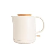 CREATE/KETTLE CERAMIC/Hervidor de agua eléctrico de cerámica Blanco Roto/Cuerpo de cerámica, calienta en 5 minutos, capacidad de 1L, sistema de autoapagado, 1200W