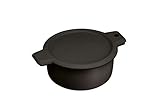 KitchenCraft Microondas Parrilla y Plato para Dorar, Cocción Rápida, Comida de Horno, Robusto y Ligero, 26 x 29 x 9cm, Negro