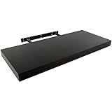 H HANSEL HOME Estantería para Pared 60x25x4cm Color Wengue Estantes Pared Baldas Pared Fijación Invisible