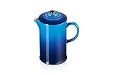 Le Creuset Cafetera de prensa de cerámica de gres, 1 L, Azure, 60706082200003