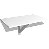 vidaXL Mesa de Pared abatible, Color Blanco, Mesa de Cocina para Ordenador aglomerado