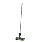 Tevimpeya Mopa eléctrica, fregona eléctrica, para limpieza de suelos, pulidora para suelos de parquet domésticos, suelos de PVC, color negro, norma europea