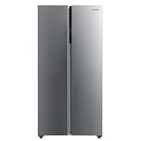 Comfee' RCS609IX2 Frigorífico-Congelador Americano/No Frost/Compresor Inverter/177,5 cm de Altura/271 L(189+82) de Refrigeración/189 L de Congelación/Doble Control/SuperCool, Inox