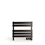 CREATE / Warm Towel Mini/Toallero Eléctrico de Suelo o Pared Negro sin Patas / 52,3x8x55,8cm / Bajo Consumo, programable, secatoallas, silencioso, Ultrafino, 150 W