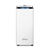 Ufesa DH5020 Deshumidificador 420W, 20L /dia, Silencioso con Panel Intuitivo, Filtro de Carbón Activo, Tubo de Drenaje Continuo, Función Secado Ropa, Temporizador