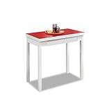 ASTIMESA MLBRO Mesa de Cocina, Metal, Rojo, 80x40cm