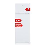 NILSON Frigorífico 2 Puertas Blanco NF145500E. Capacidad 206 Litros, Puerta Reversible, Bajo Nivel Sonoro, Eficiencia Energética Clase E
