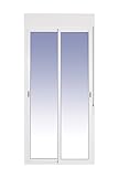 Ventanastock Puerta Balconera Aluminio 1200x2185 Corredera con Persiana de PVC 2 Hojas (Marco y cajón persiana en Kit)