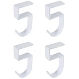 Cleminsta Gancho para Bolso Mesa, Soporte para Colgar Bolso en la Mesa, Gancho para Auriculares Blanco, Colgador de Tazas para Cocina, 4 Piezas Ganchos Multifuncionales Oficina, Bar, Cocina, Armario